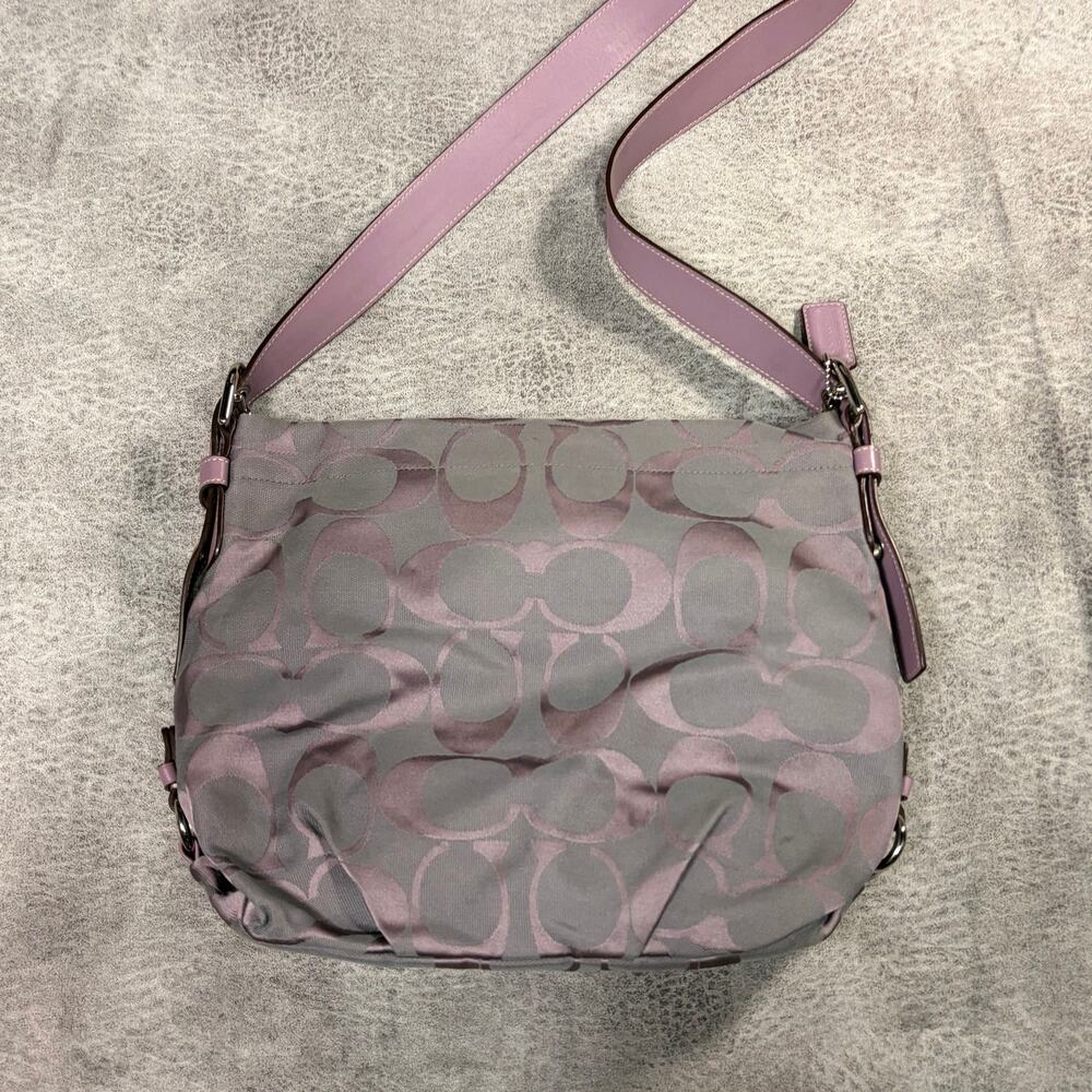 Coach Lavender Signature Monogram Shoulder Bag